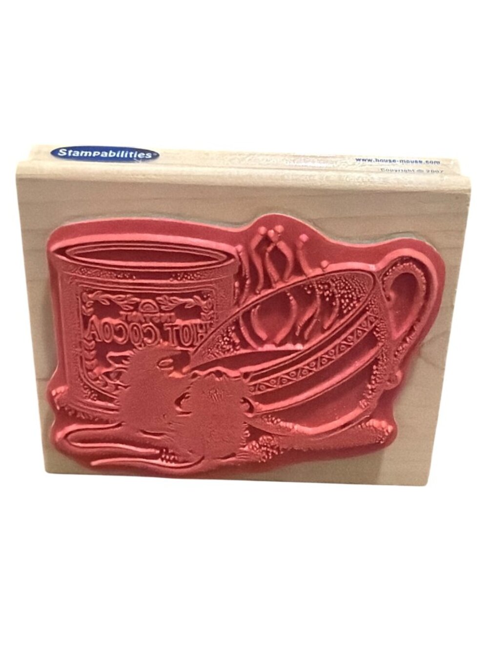 House Mouse Rubber Stamp Hot Cocoa 02 Monica Friend Stampabilities 2007 - Picture 2 of 4
